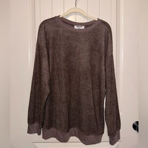 Chocolate brown fleece sweatshirt